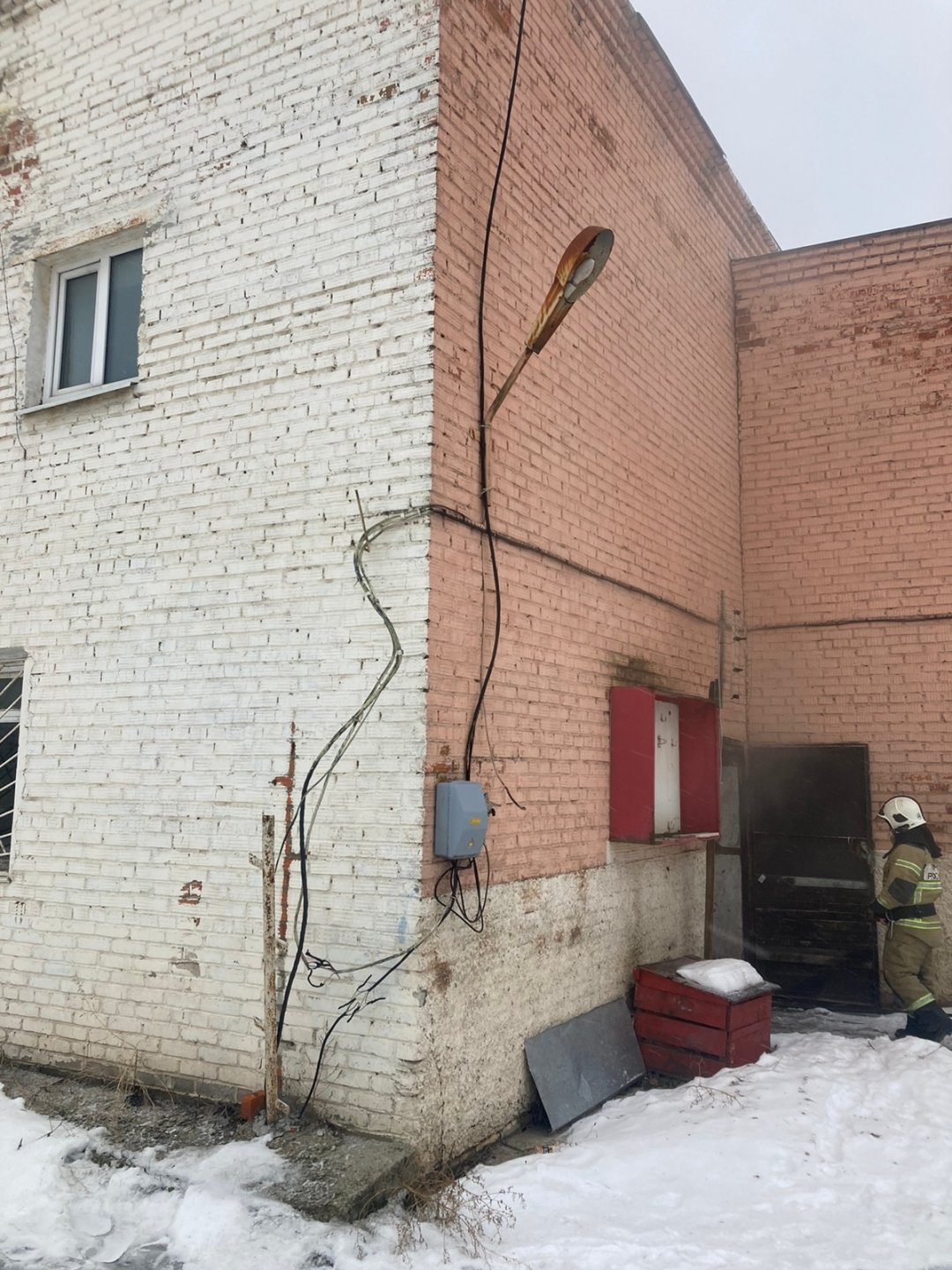 Пожар в нежилом здании в городском округе Талдомский