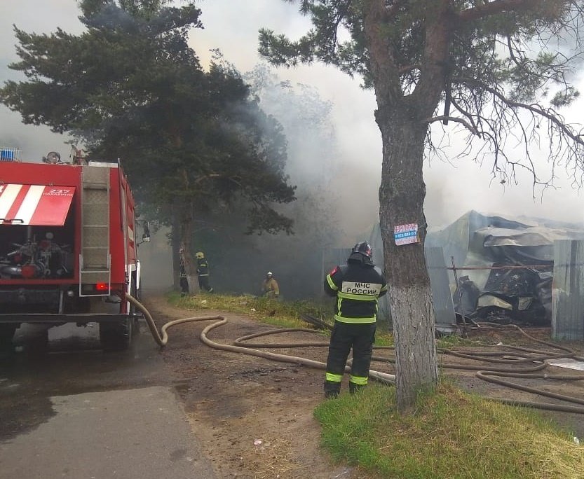 Пожар в хозяйственной постройке в Талдомском городском округе