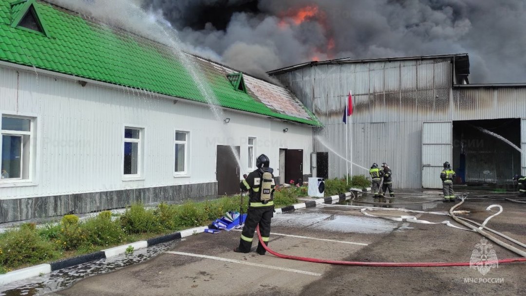 Пожар в нежилом здании в городском округе Талдом